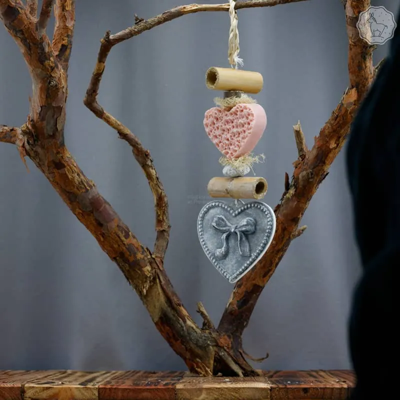 Tresse a savon coeur noeud par Bell'ânesse en Provence