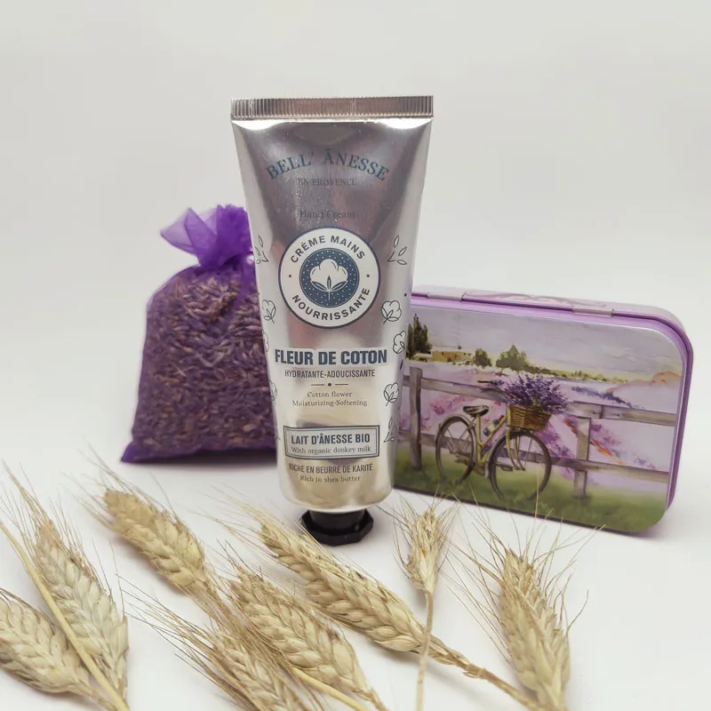 Crème mains au lait d'ânesse Bio et Fleur de Coton par bell'ânesse en Provence