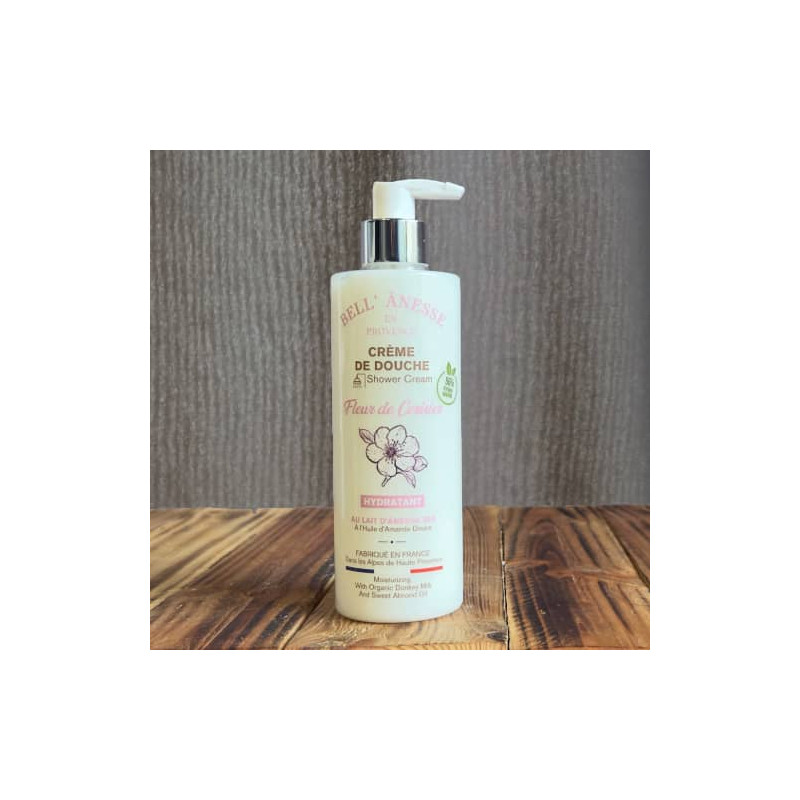 Crème de douche au Lait d'Anesse Bio 400ml "FLEUR DE Cerisier" par Bell'ânesse en Provence