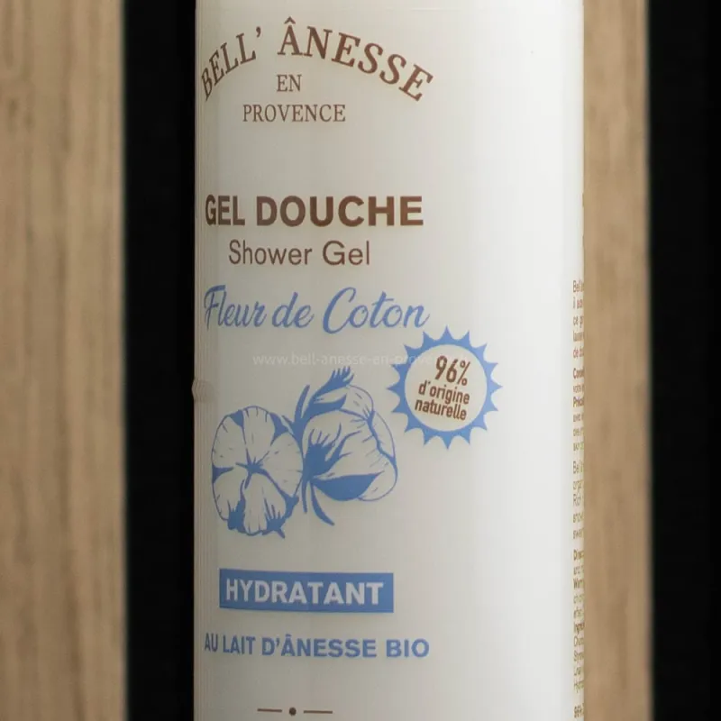 🌿 Gel Douche Lait d'Ânesse Bio & Fleur de Coton 🌿 - Hydratation Naturelle