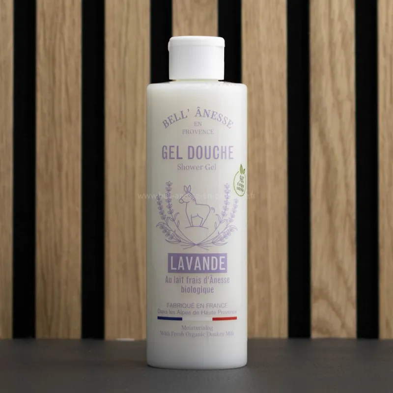 Gel douche lait d'ânesse bio et lavande par Bell'ânesse en Provence