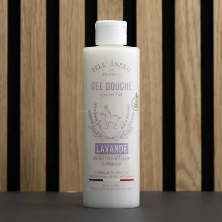 Gel douche lait d'ânesse bio et lavande par Bell'ânesse en Provence