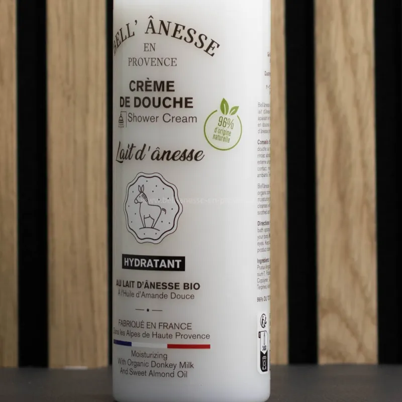 Crème de douche au lait frais d'ânesse bio 400mL| Bell' Anesse en Provence