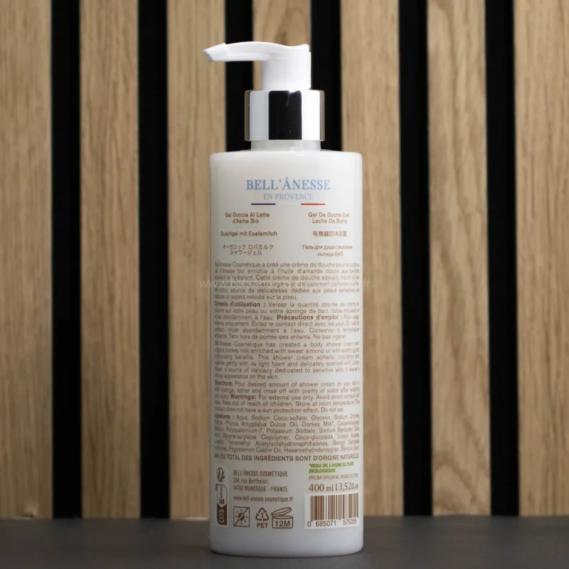 Crème de douche "Fleur de Coton" au lait d'ânesse| Bell'Ânesse en Provence