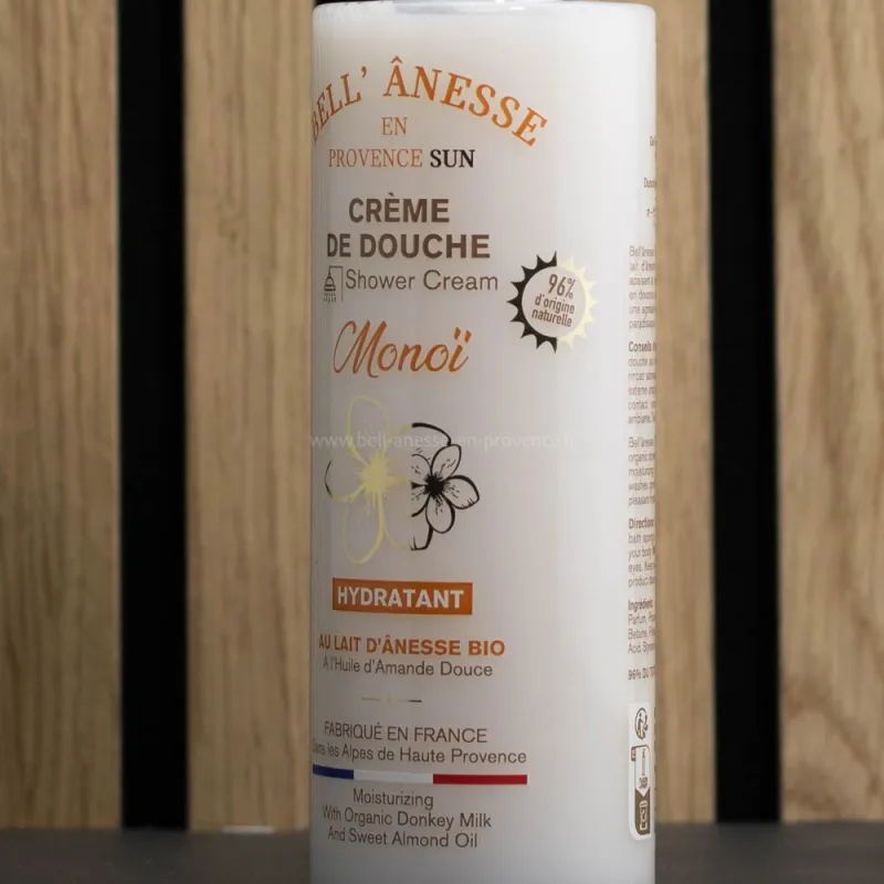 Crème de douche "Monoï" lait d'ânesse Bio | Bell' Anesse en Provence
