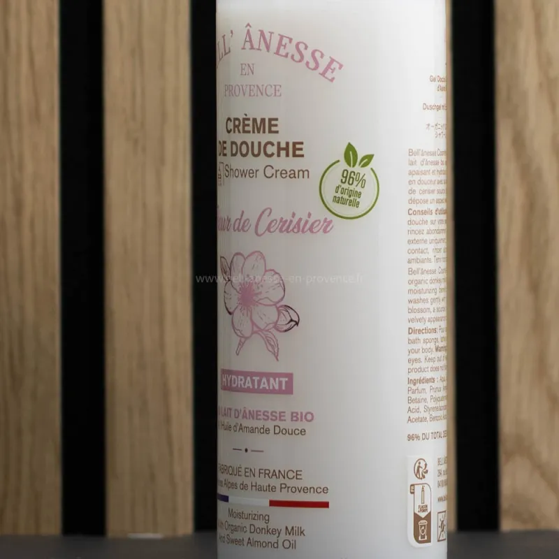 Crème de douche "Fleur de Cerisier" au lait d'ânesse| Bell'Ânesse en Provence