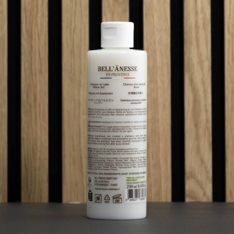 Shampoing au lait d'ânesse par Bell'ânesse en Provence