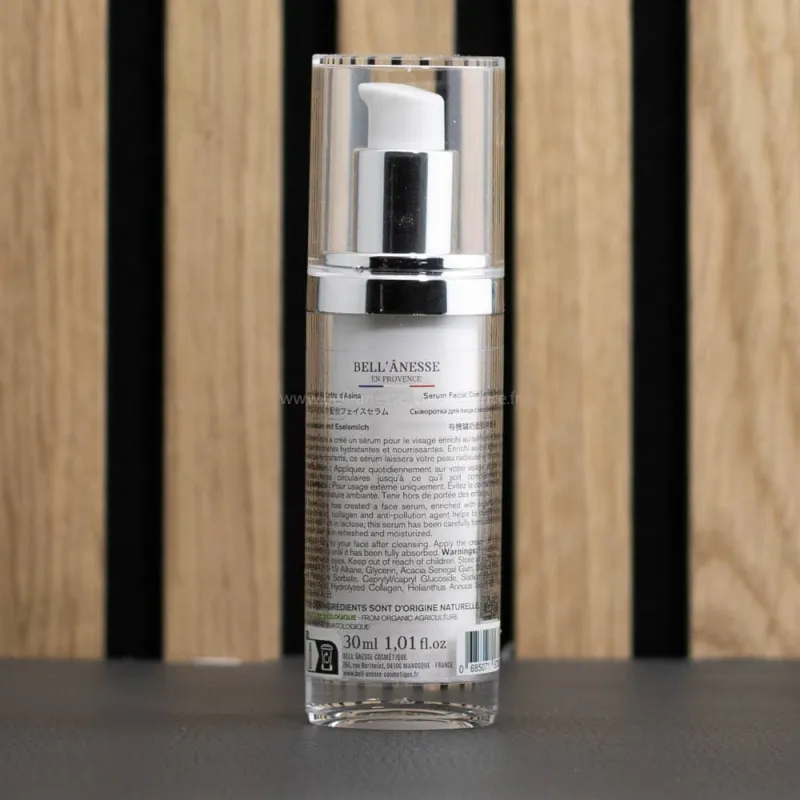 Sérum visage au lait d'ânesse bio par Bell'ânesse en Provence