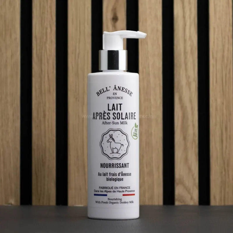 lait après solaire au lait d'ânesse bio par bell'ânesse en Provence