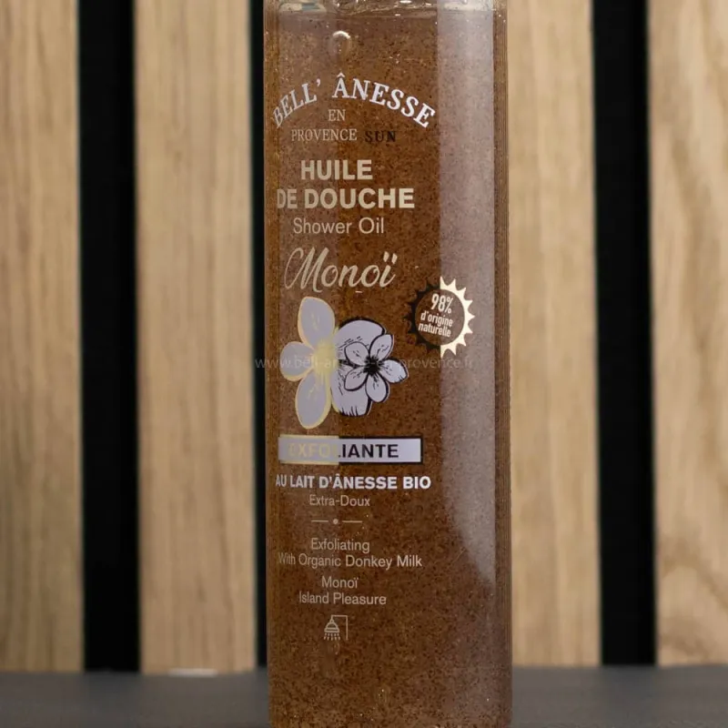 Huile de douche Monoï et Lait d'Anesse Bio  par Bell'ânesse en Provence