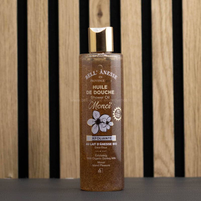 Huile de douche Monoï et Lait d'Anesse Bio  par Bell'ânesse en Provence