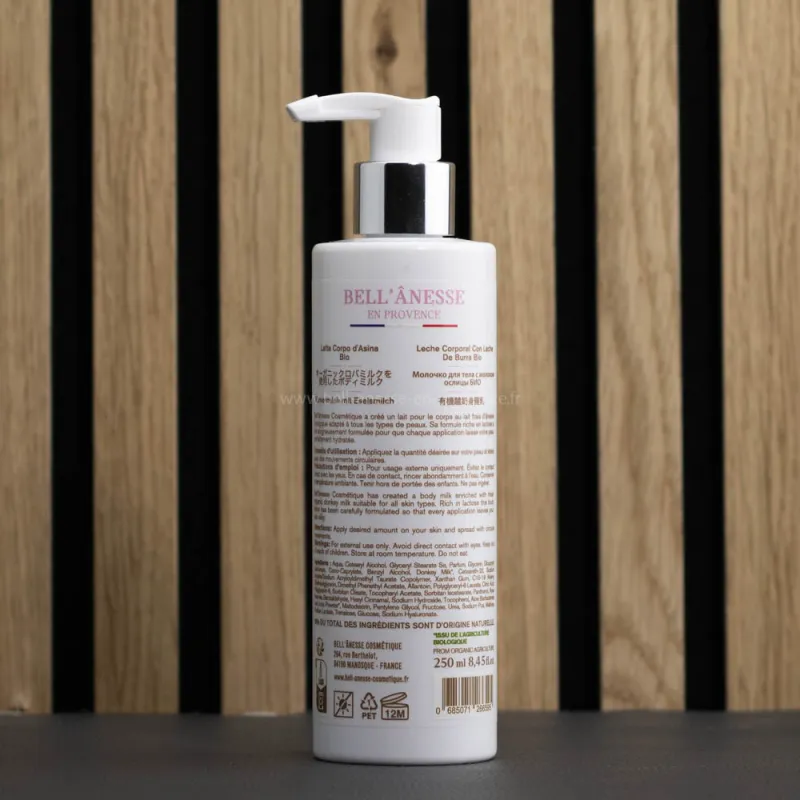 Lait corporel au lait d'ânesse et fleur de cerisier par Bell Ânesse en Provence