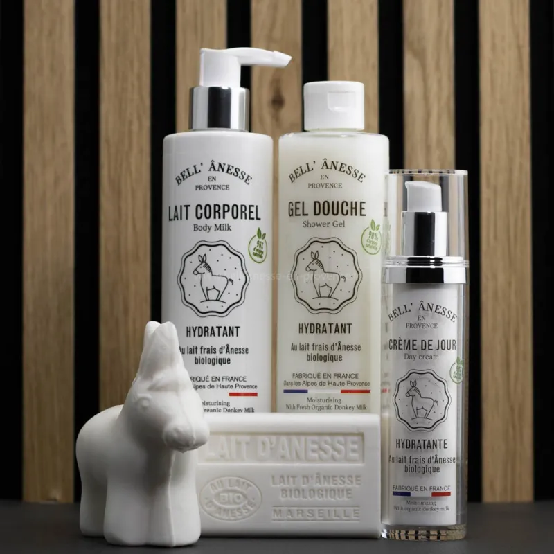 Coffret hydratant au lait d'ânesse bio par bell'ânesse en Provence