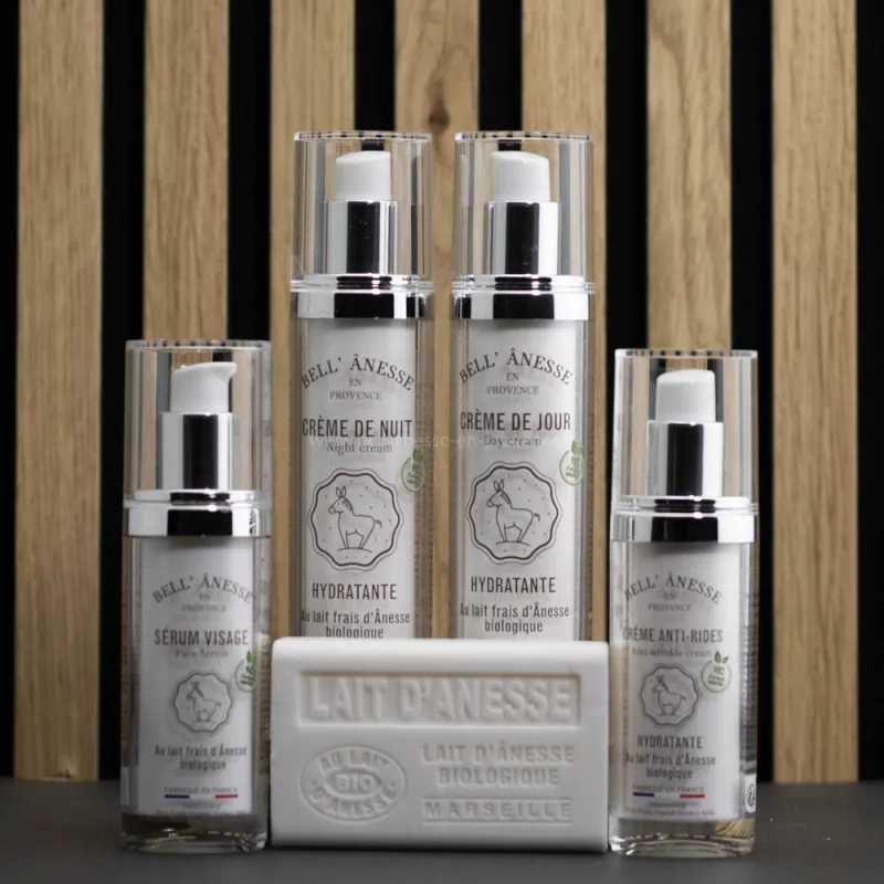 Coffret routine quotidienne au lait d'ânesse bio par bell'ânesse en Provence