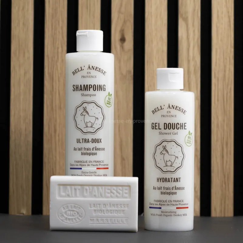 Coffret douche au lait d'ânesse par Bell'ânesse en Provence