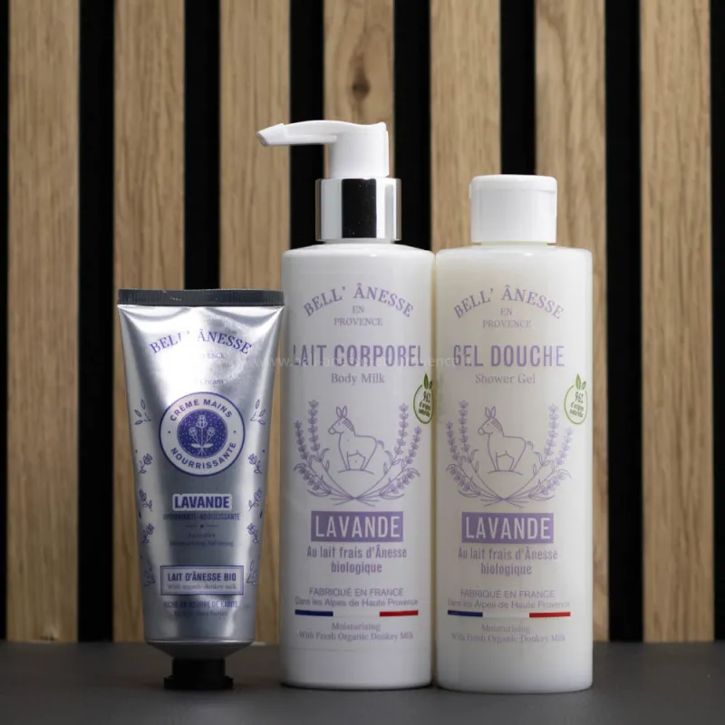 Coffret Douceur Lavande au lait d'ânesse bio par bell ânesse en Provence