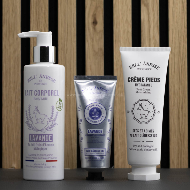 Coffret crème au lait d'ânesse bio et Lavande par Bell'ânesse en Provence
