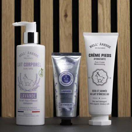 Coffret crème au lait d'ânesse bio et Lavande par Bell'ânesse en Provence