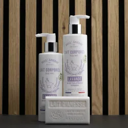 Coffret lait corporel savon 125gr offert par Bell'ânesse en Provence
