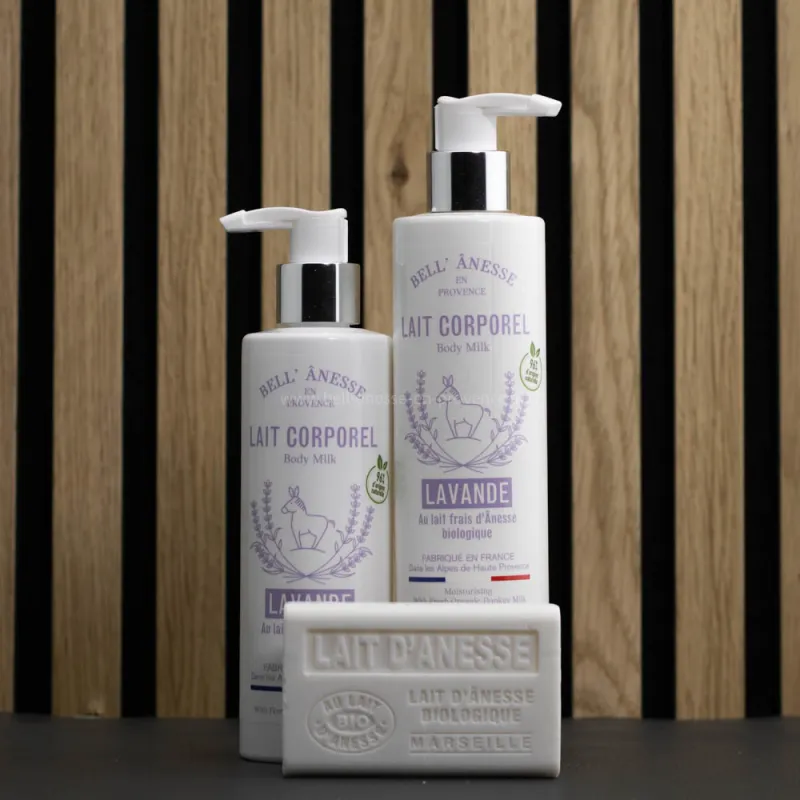 Coffret lait corporel savon 125gr offert par Bell'ânesse en Provence