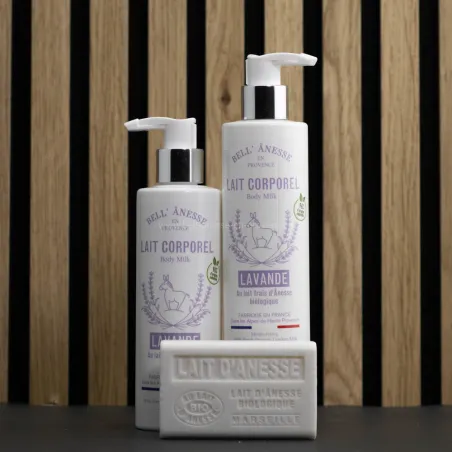 Coffret lait corporel savon 125gr offert par Bell'ânesse en Provence