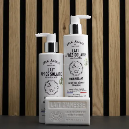 Coffret lait après solaire savon 125gr offert par Bell'ânesse en Provence
