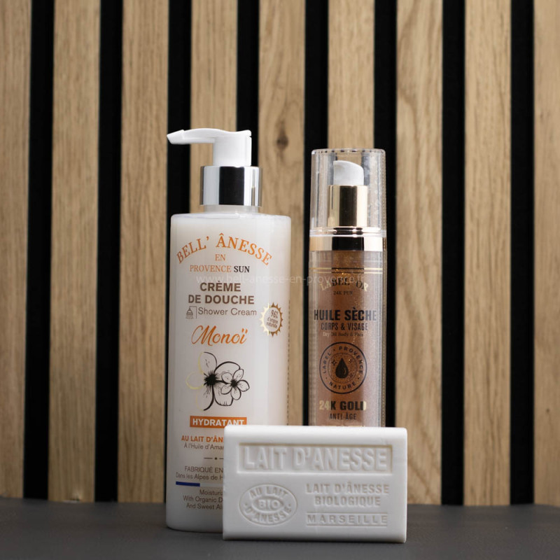 Coffret SUN and Gold, enrichie au lait d'ânesse bio par Bell Ânesse en Provence