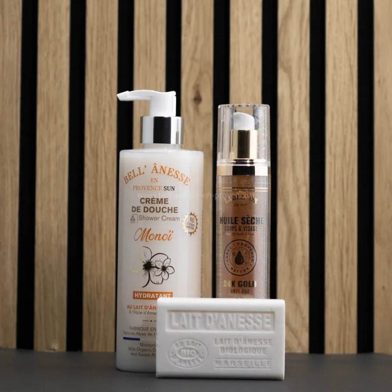 Coffret SUN and Gold, enrichie au lait d'ânesse bio par Bell Ânesse en Provence