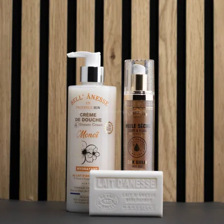 Coffret SUN and Gold, enrichie au lait d'ânesse bio par Bell Ânesse en Provence