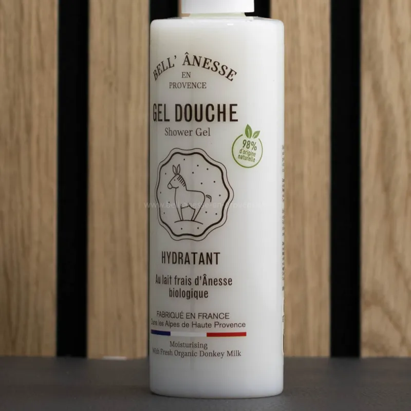 Gel douche au lait d'ânesse bio par bell Ânesse en Provence