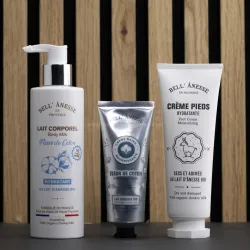 Coffret crème au lait d'ânesse bio et Fleur de coton par Bell'ânesse en Provence