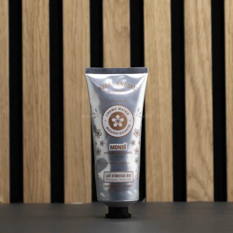 Crème mains au lait d'ânesse Bio et Monoï par bell'ânesse en Provence