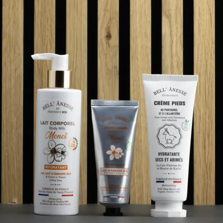 Coffret crème au lait d'ânesse bio et Monoï par Bell'ânesse en Provence