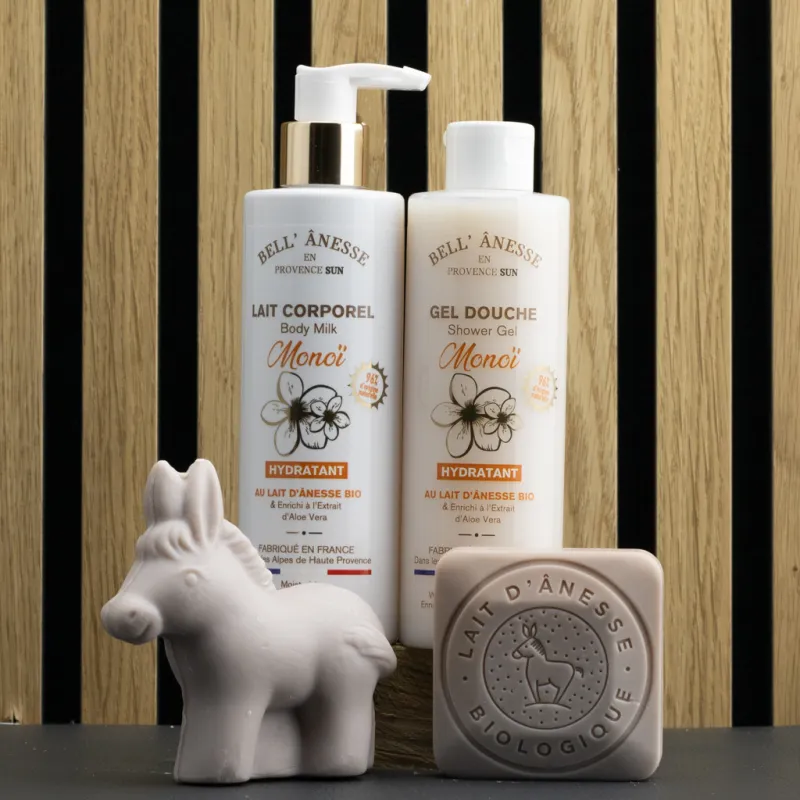 Coffret découverte monoï et  au lait d'ânesse Bio par Bell Anesse en Provence