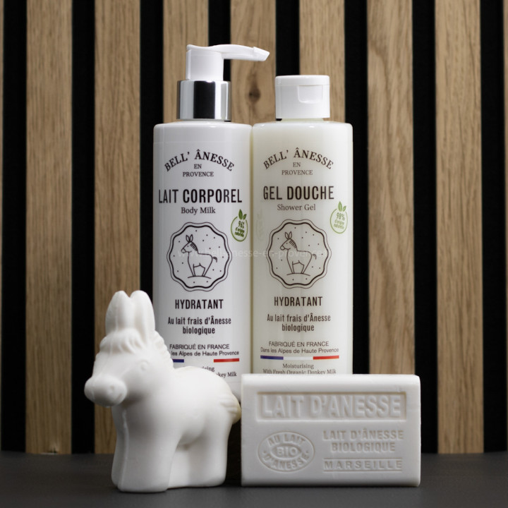 Routine beauté 4 soins beauté au lait d'ânesse bio par Bell Ânesse en Provence