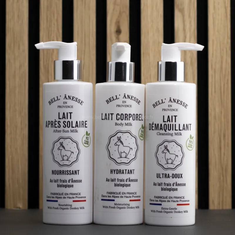Pack éco 3 soins au lait d'ânesse bio à 18€ par Bell Ânesse en Provence