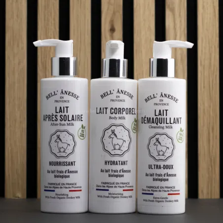 Pack éco 3 soins au lait d'ânesse bio à 18€ par Bell Ânesse en Provence