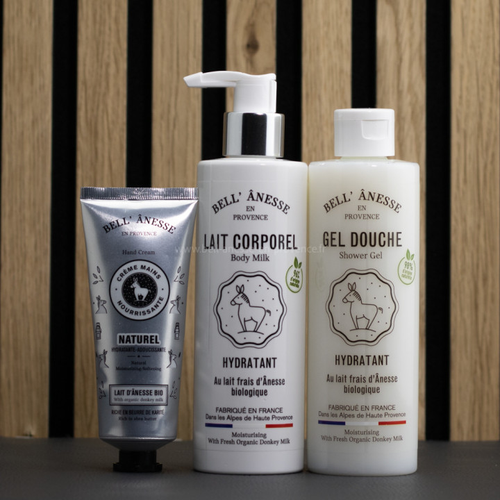 Pack éco 3 soins au lait d'ânesse bio à 12€ par Bell Ânesse en Provence