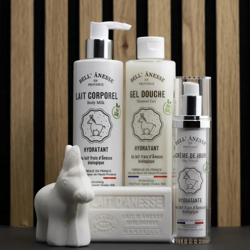 Routine beauté 5 soins beauté au lait d'ânesse bio par Bell Ânesse en Provence