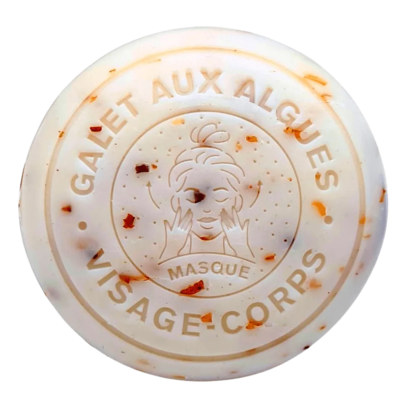 Savon masque galet au lait d'ânesse Bio et aux algues par Bell'ânesse en Provence