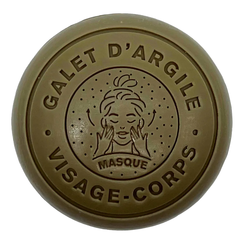 Savon masque galet au lait d'ânesse Bio et a l'argile verte par Bell'ânesse en Provence