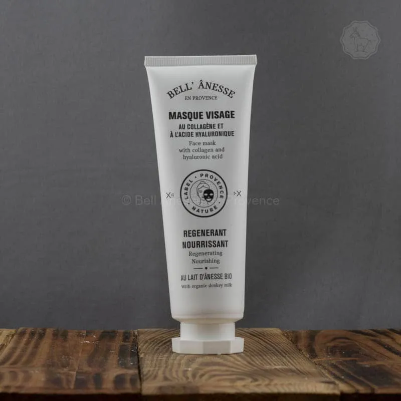 Masque visage régénérant au lait d'ânesse bio et argile blanche par bell'ânesse en Provence
