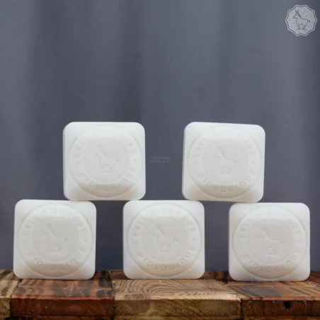 Pack de 5 Savons carré au Lait d'ânesse Bio Parfumé par Bell'ânesse en Provence