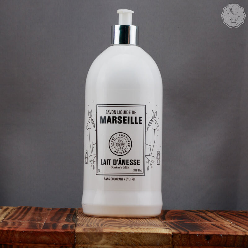Savon liquide de Marseille 1L enrichie au Lait d'ânesse Bio par Bell'ânesse en Provence