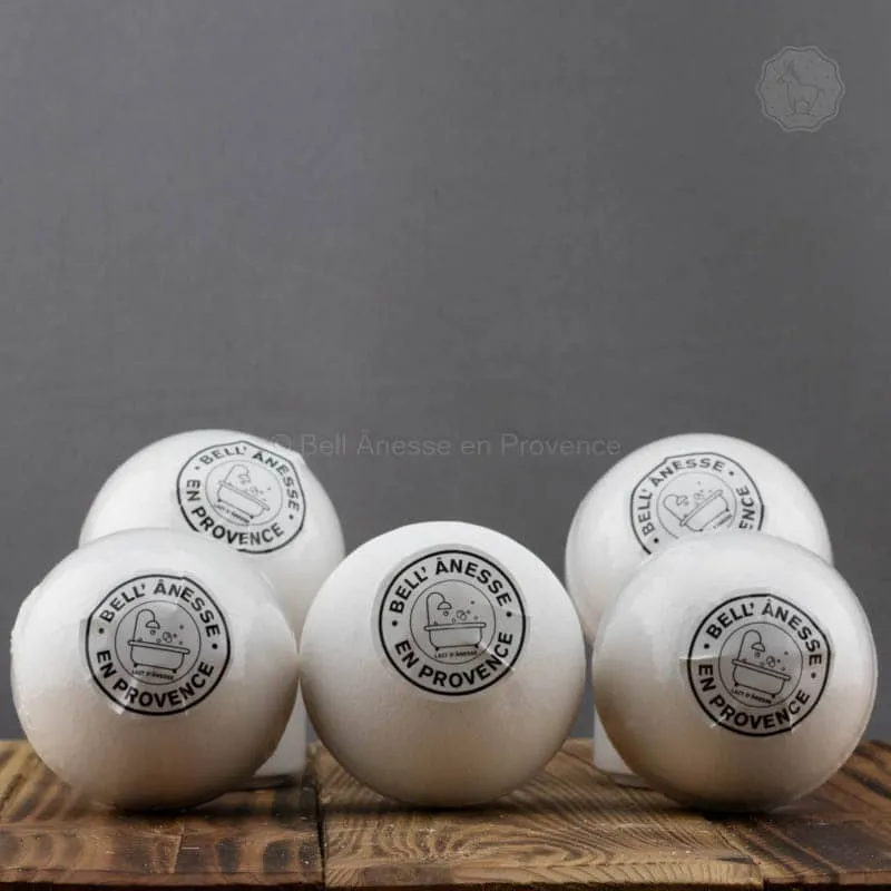 pack de 5 Boules de bain effervescente  au lait d'ânesse par Bell Ânesse en Provence