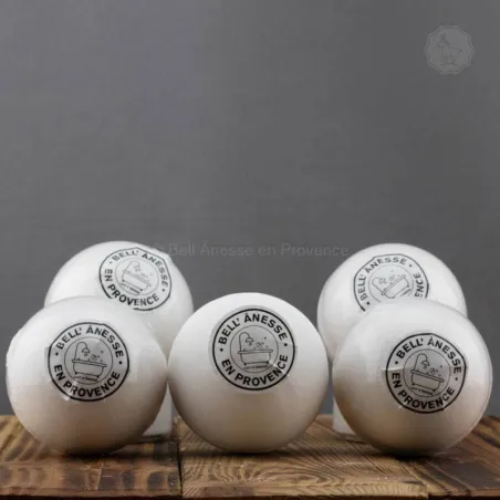 pack de 5 Boules de bain effervescente au lait d'ânesse par Bell Ânesse en Provence