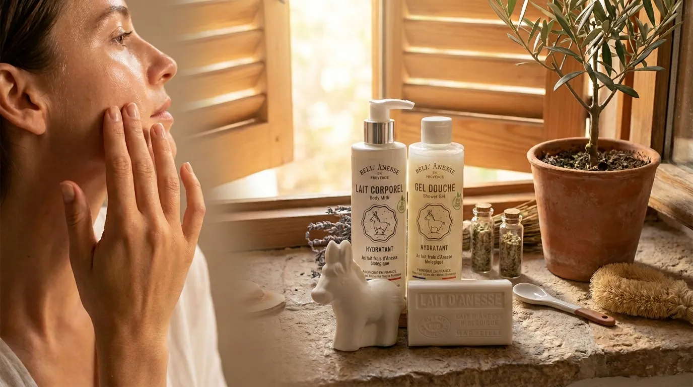 Lait d'ânesse répare peau sèche fragilisée barrière cutanée